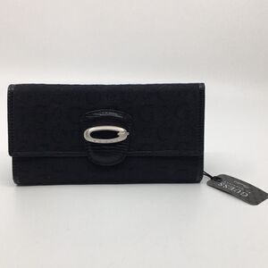 NWT GUESS Timeless Edition SLG Black Canvas Trifold Wallet